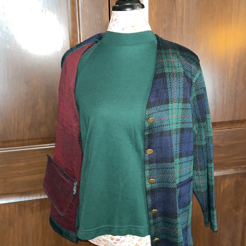 Ecco Petites Vintage Classic Size M SS Sweater & Matching LS Blazer EUC